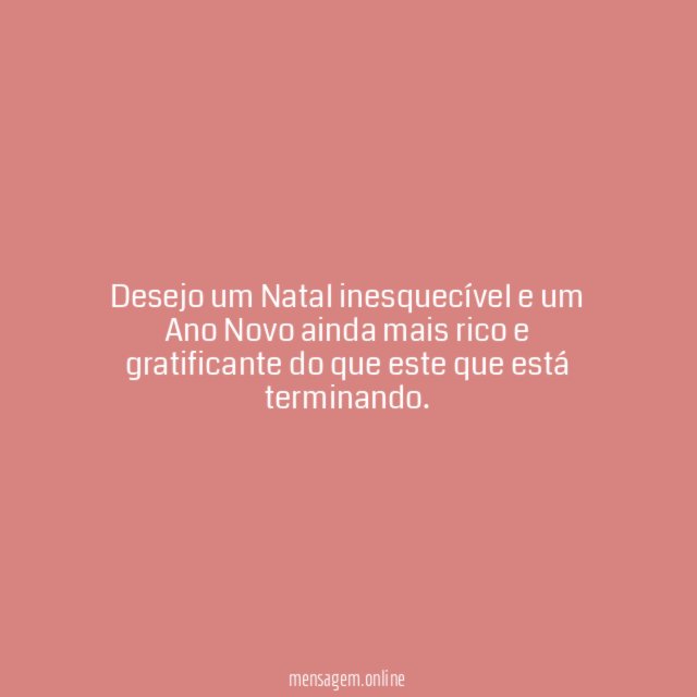 Desejo um Natal inesquecível