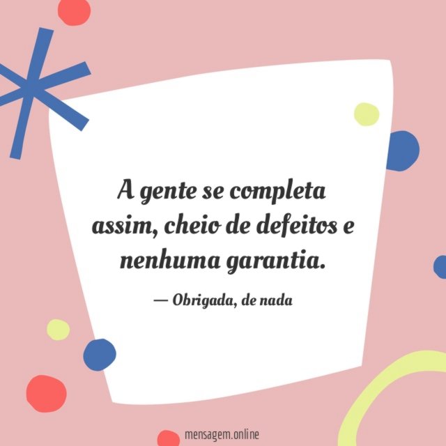 A gente se completa assim