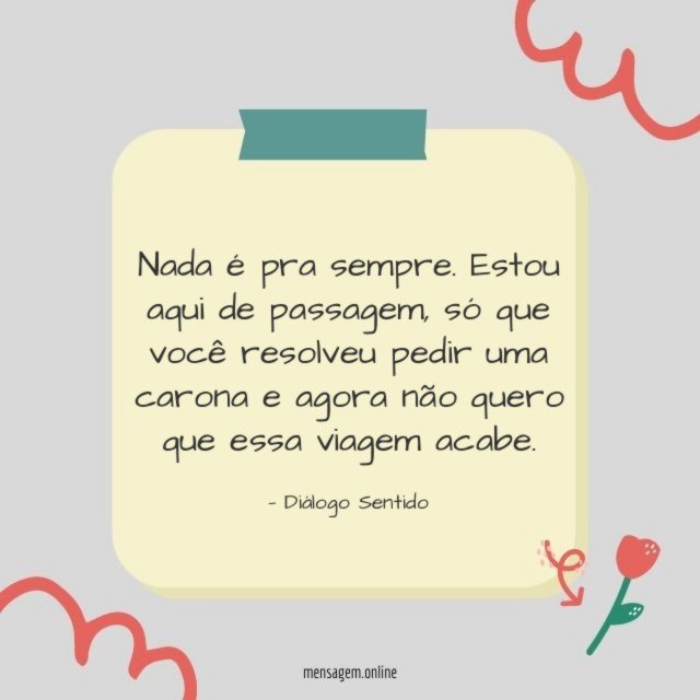 Estou aqui de passagem