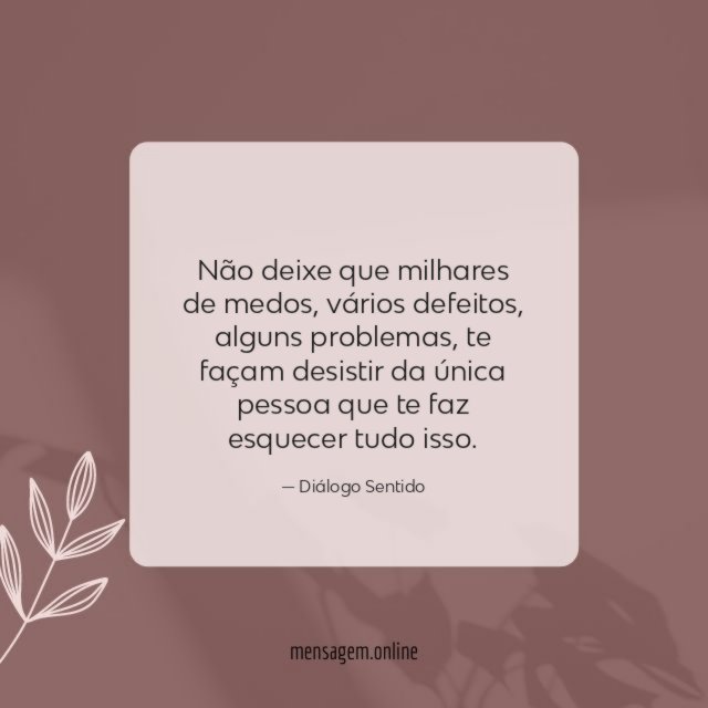 Não deixe que milhares de medos