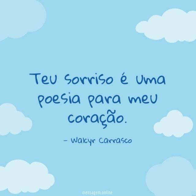 Teu sorriso é uma poesia