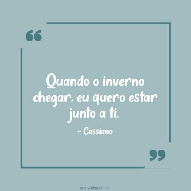 Quando o inverno chegar