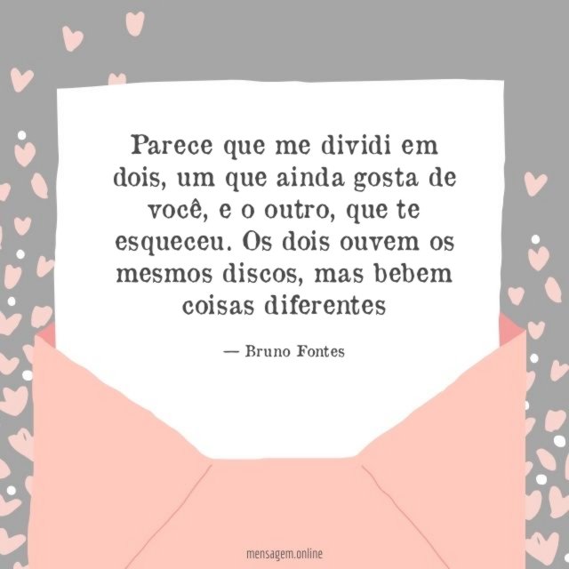 Parece que me dividi em dois