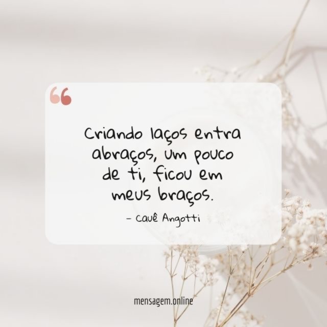 Criando laços entra abraços