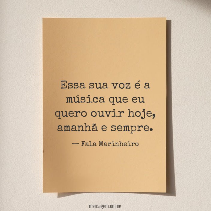 Essa sua voz é a música