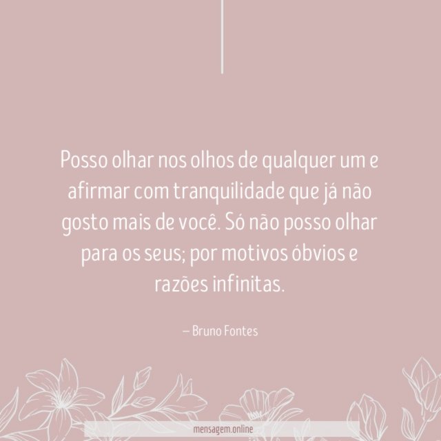 Posso olhar nos olhos
