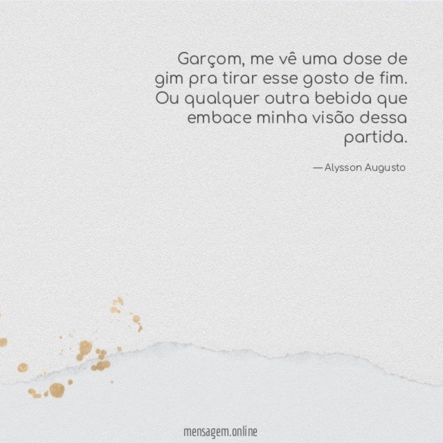 Me vê uma dose de gim