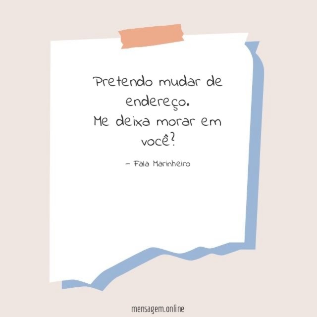 Pretendo mudar de endereço