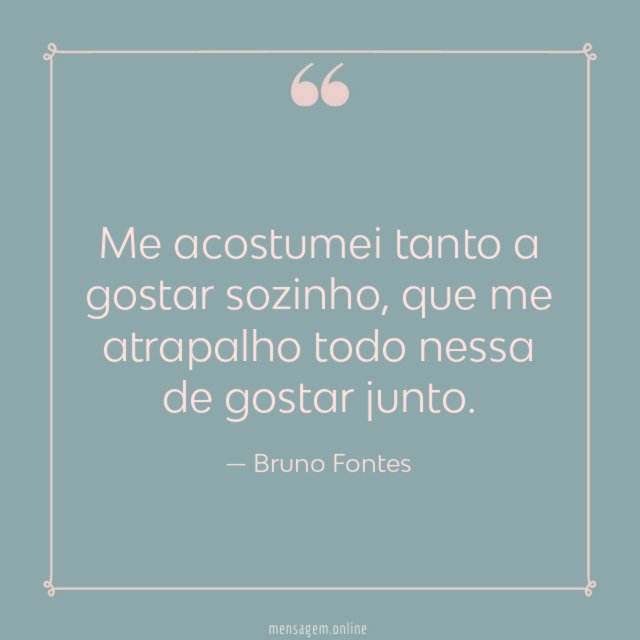A gostar sozinho