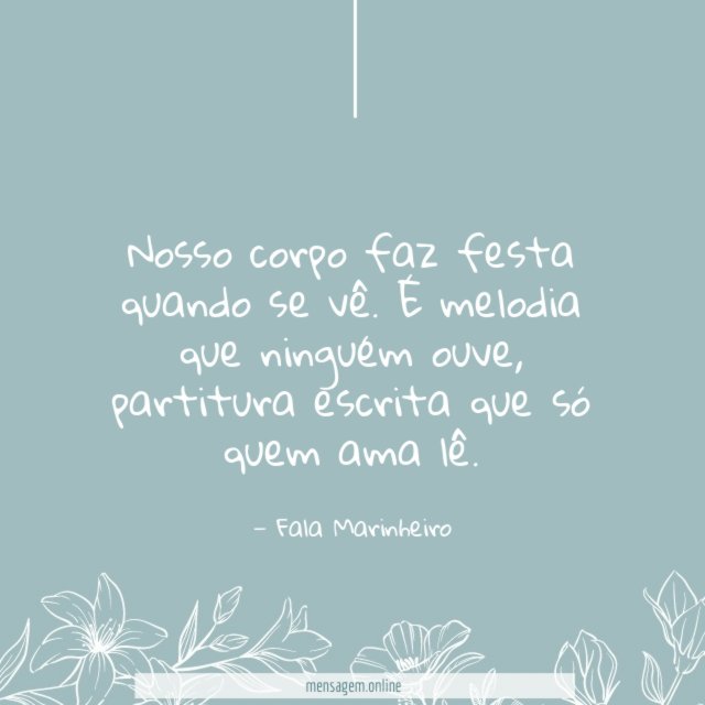 Nosso corpo faz festa