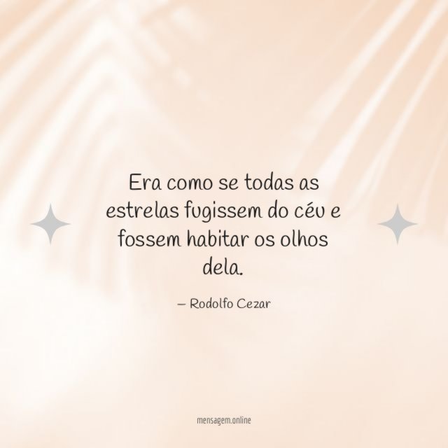 Era como se todas as estrelas