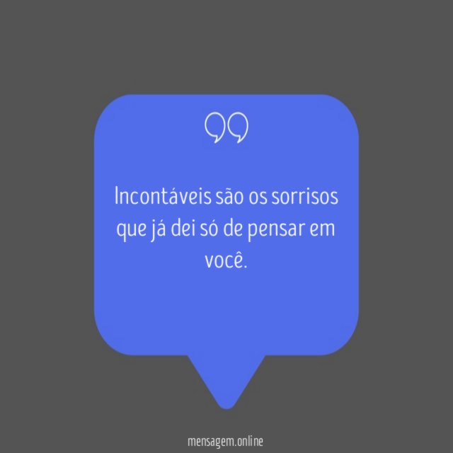 Incontáveis são os sorrisos