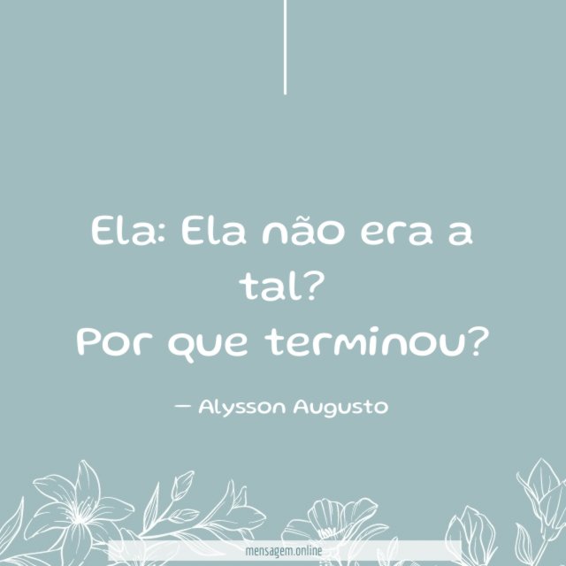 Cansei de fingir que era você