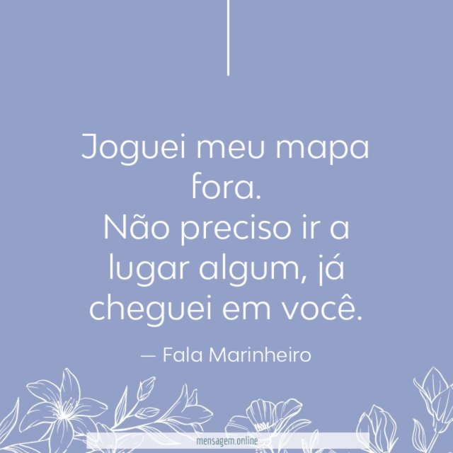 Joguei meu mapa fora