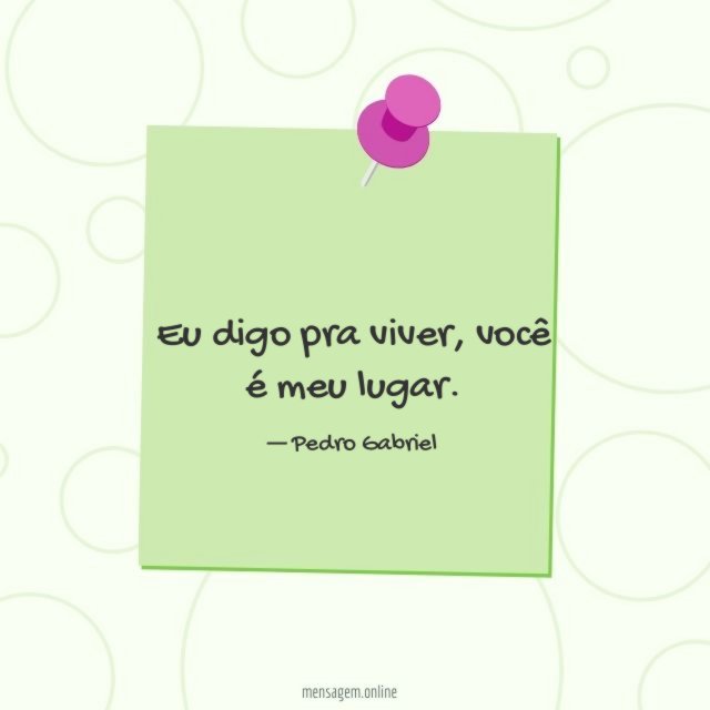 Eu digo pra viver
