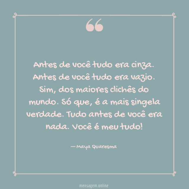 Antes de você tudo era cinza