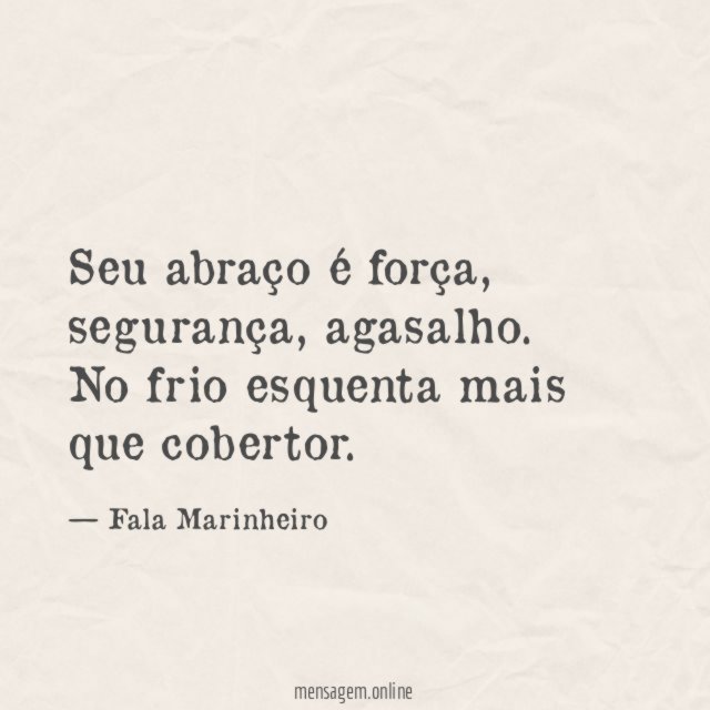 Seu abraço é força