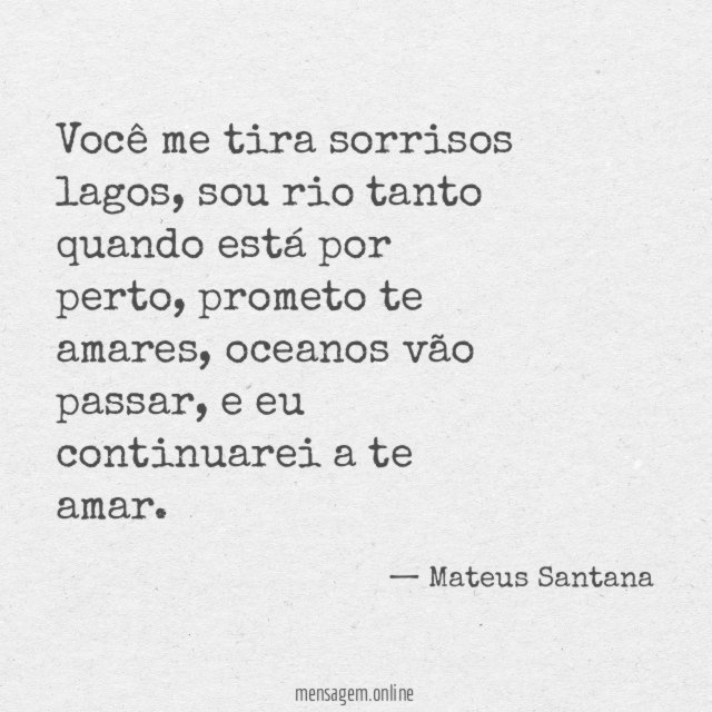 Você me tira sorrisos lagos