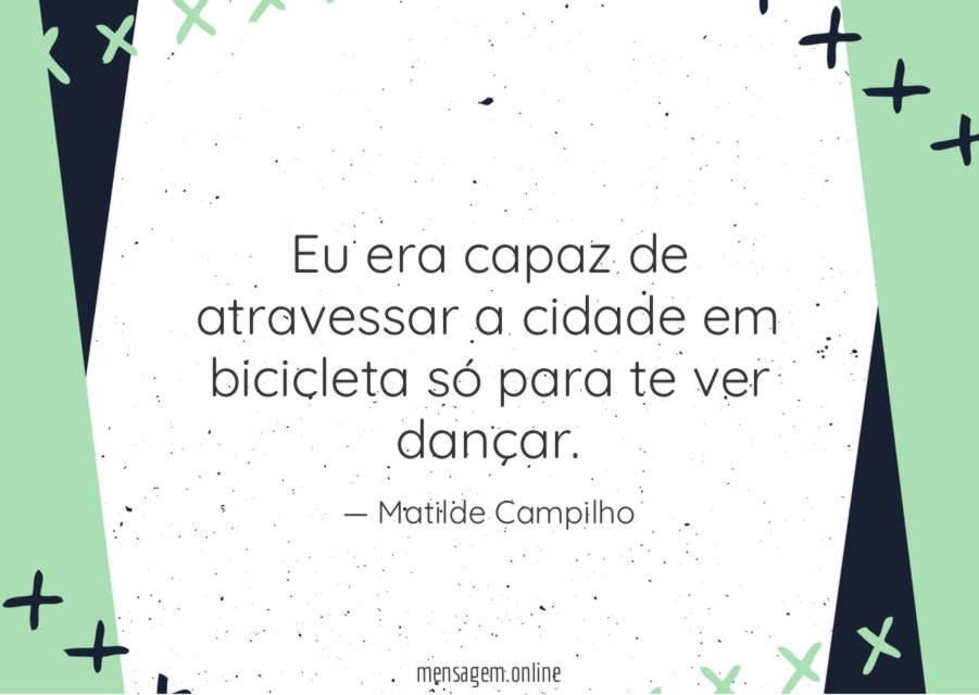 Eu era capaz de atravessar