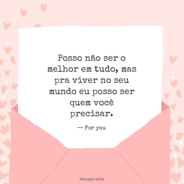 Posso não ser o melhor em tudo