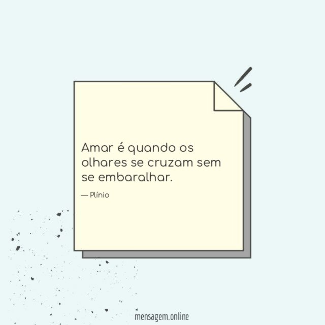Amar é quando os olhares
