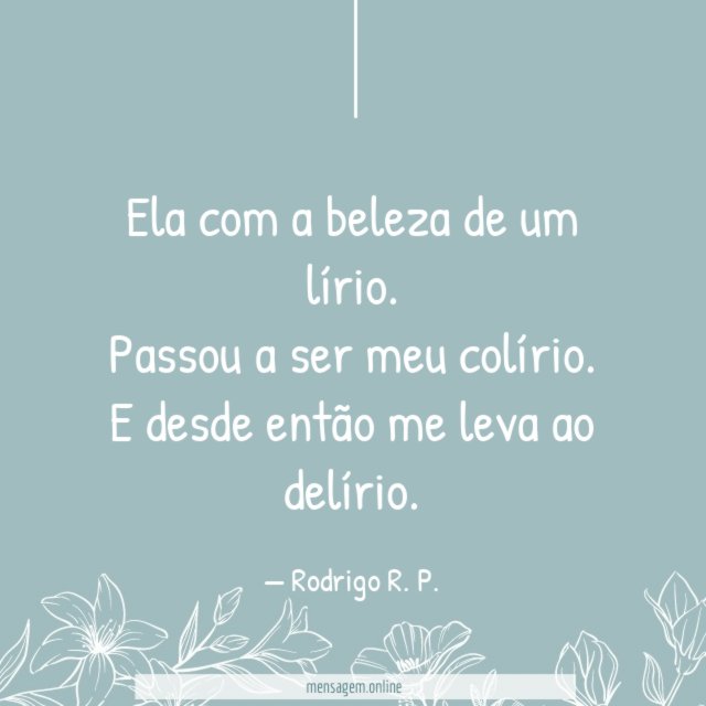 Ela com a beleza de um lírio