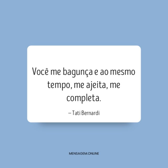 Você me bagunça