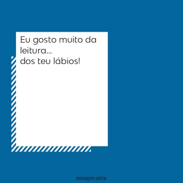 Eu gosto muito da leitura