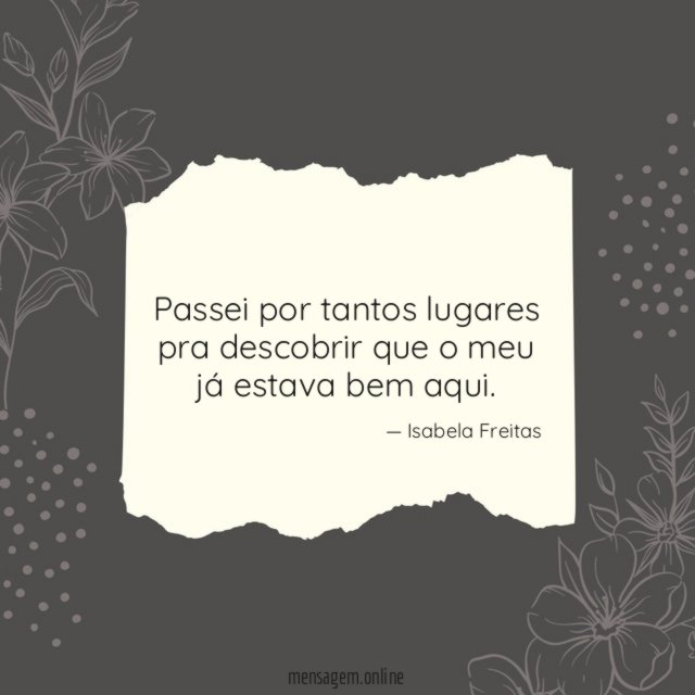 Passei por tantos lugares