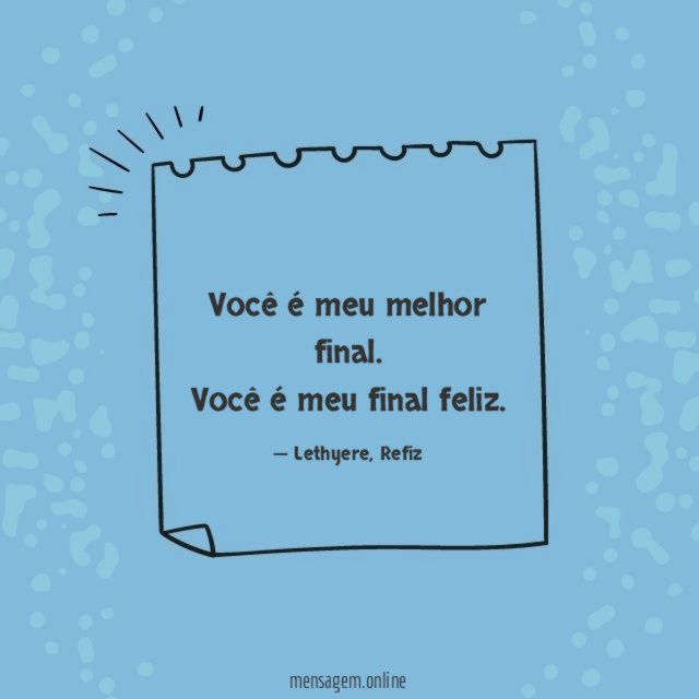 Você é meu melhor final