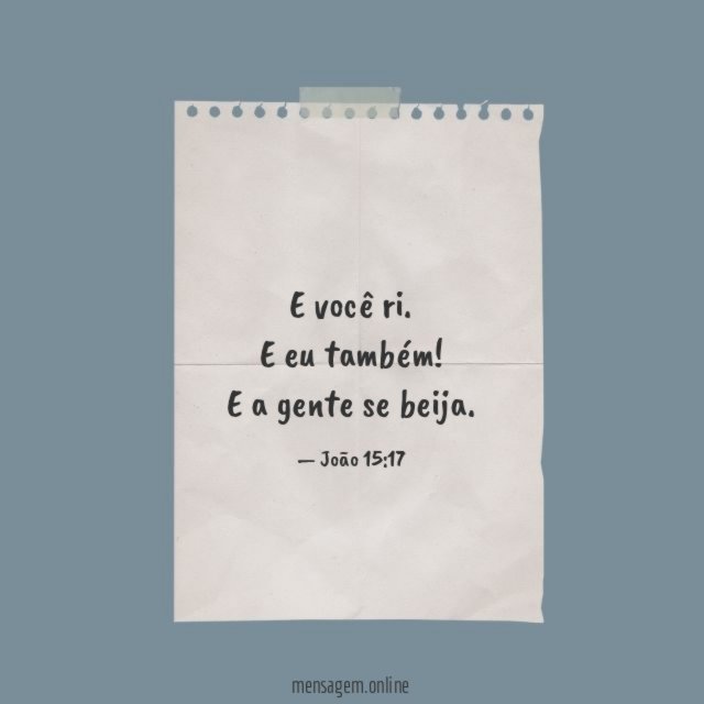 E a gente se beija
