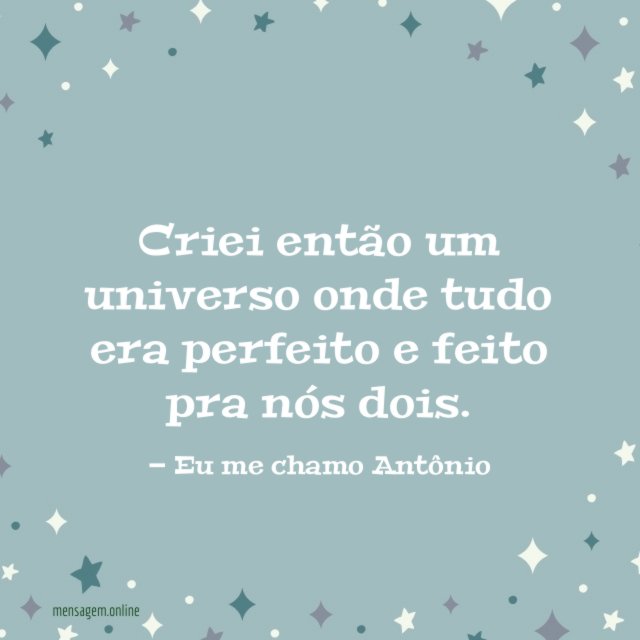 Criei então um universo