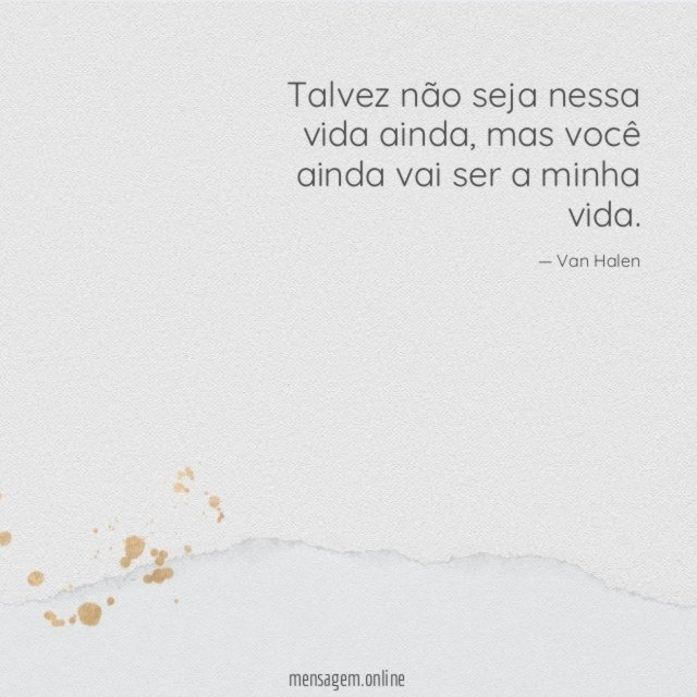 Talvez não seja nessa