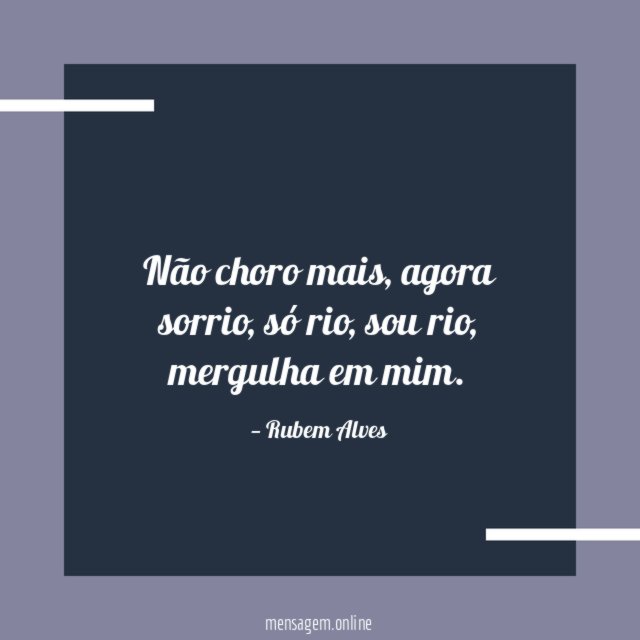 Não choro mais