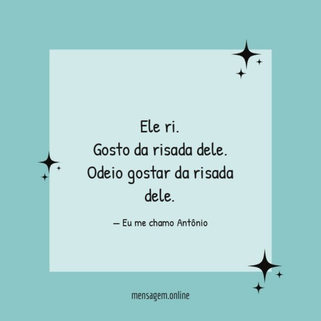 Gosto da risada dele
