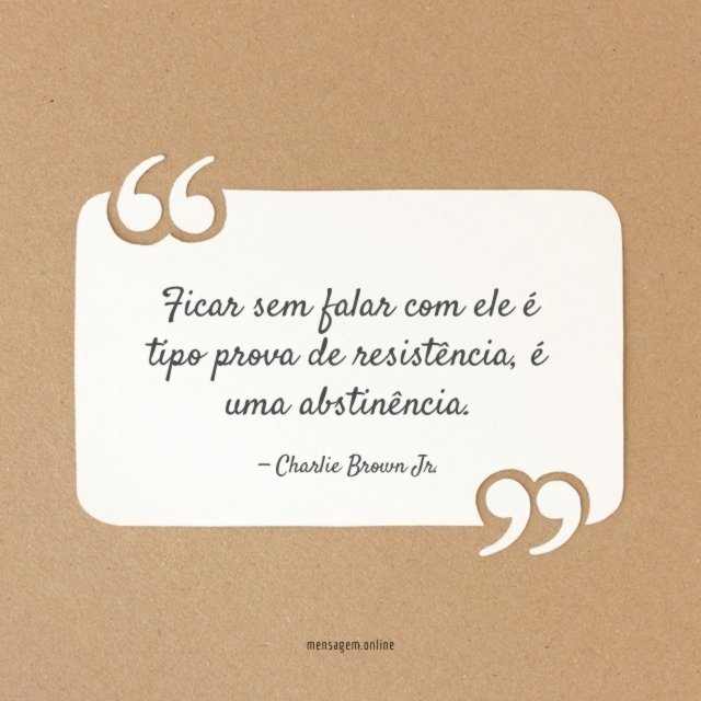 Ficar sem falar com
