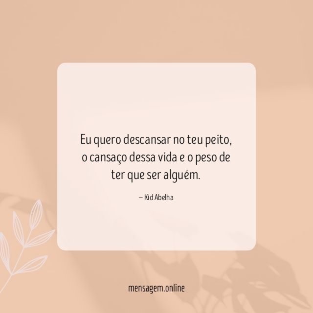 Eu quero descansar