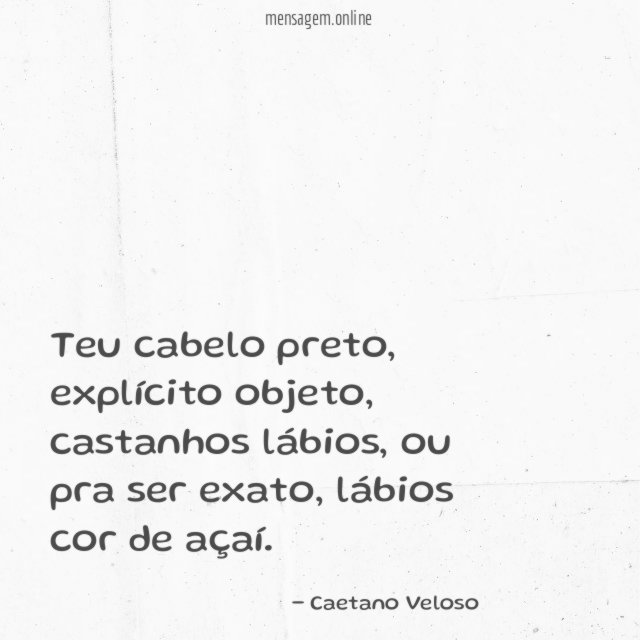 Teu cabelo preto