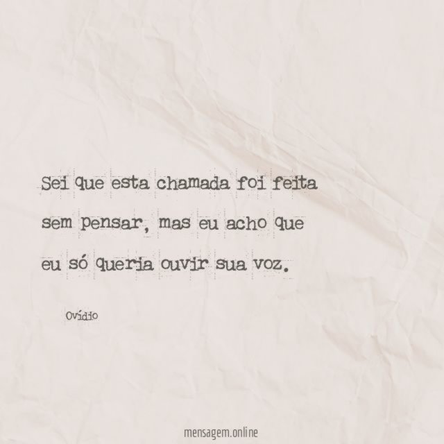 Sei que esta chamada