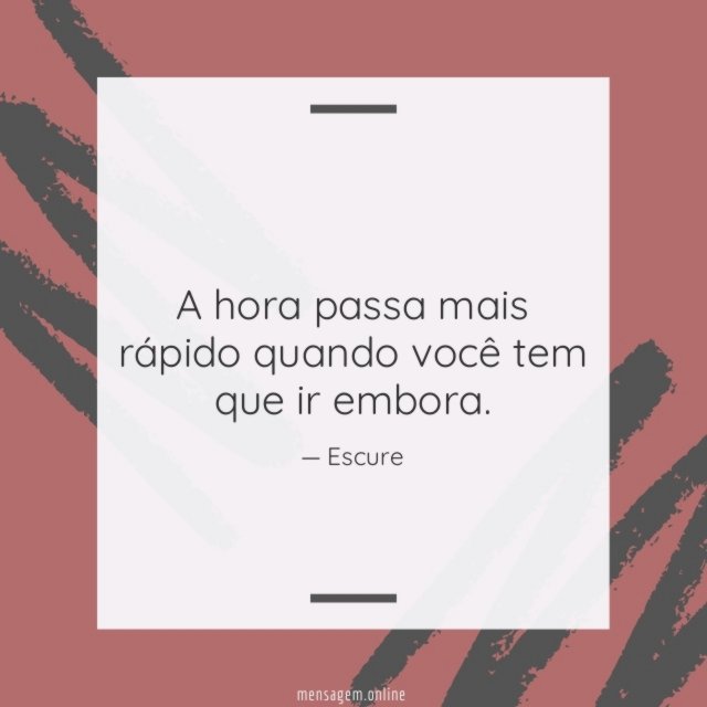 A hora passa mais rápido