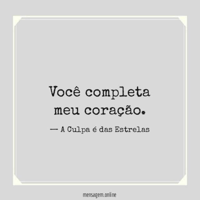 Você completa