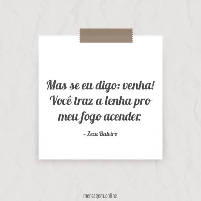 Mas se eu digo