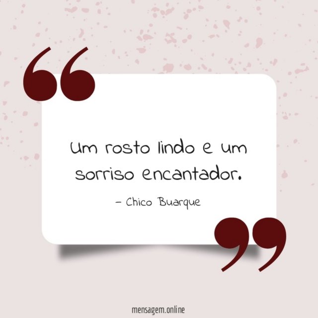 Um rosto lindo e