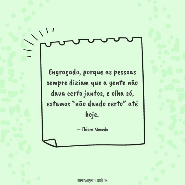 Não dando certo