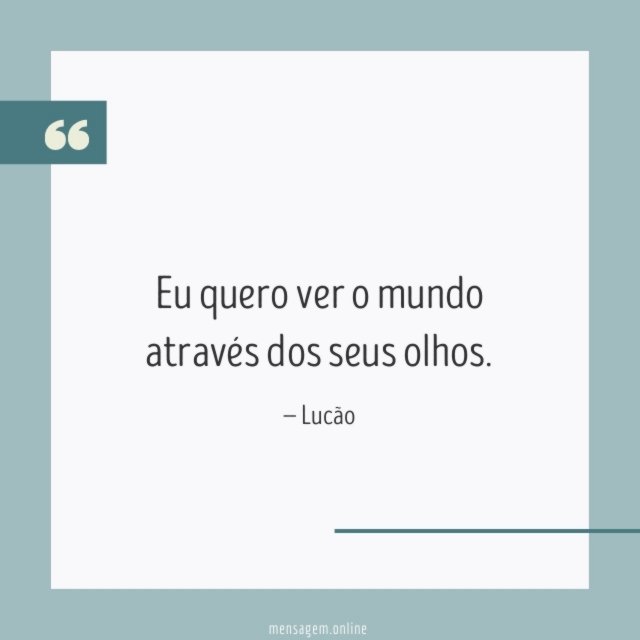 Eu quero ver o mundo