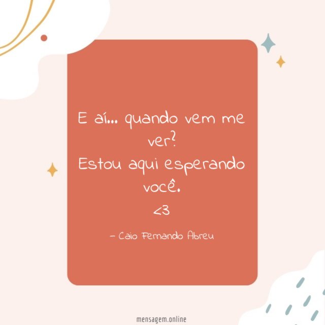 Estou aqui esperando você