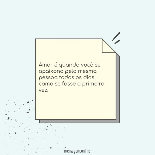 Amor é quando você se apaixona