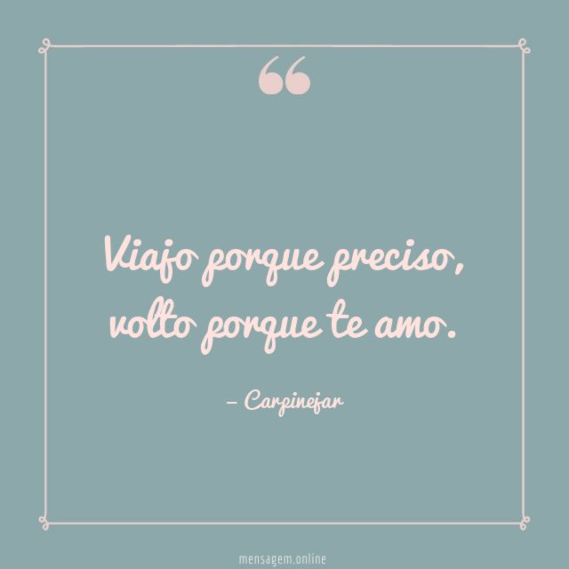 Viajo porque preciso