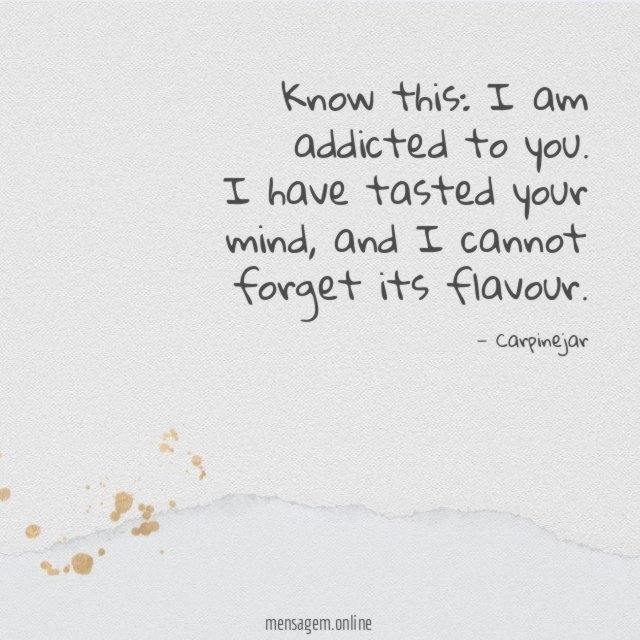 I am addicted to you