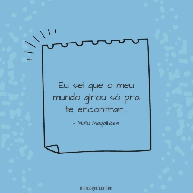 Eu sei que o meu mundo
